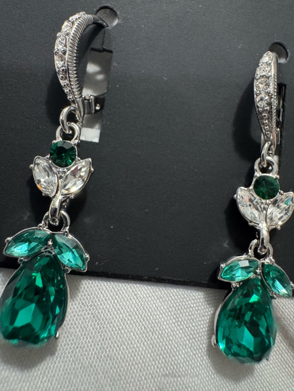 Givenchy
Glass Stone Silver-Tone Drama Double Drop Earrings - Picture 2 of 4